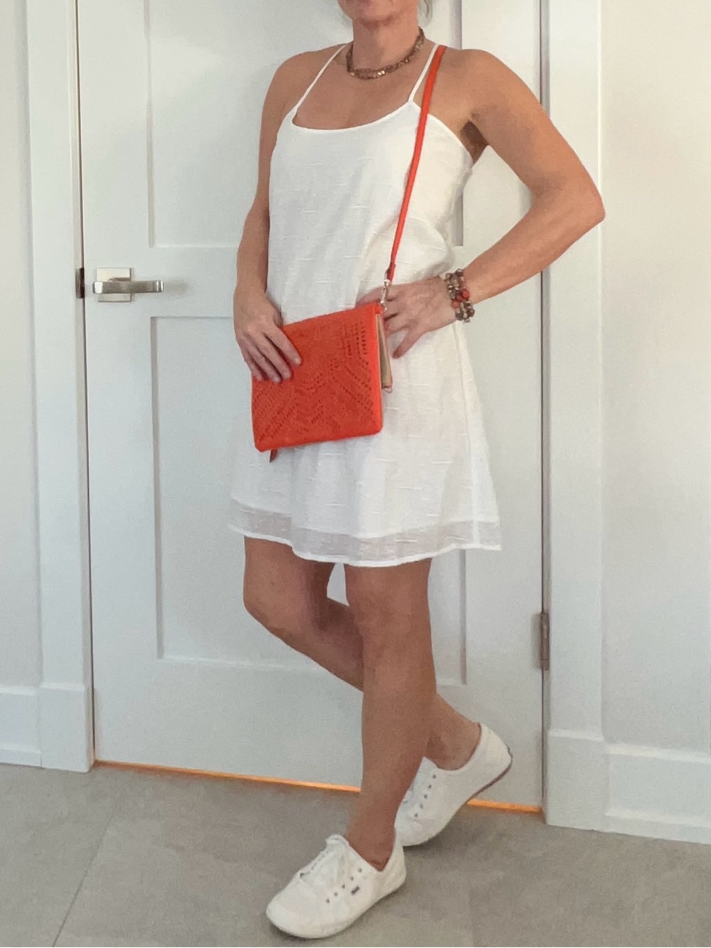 Buffalo David Bitton White Spaghetti Strap Slip Dress